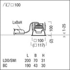 Zumtobel P-INF Q100L LED500-930 LDO BK TL LED Decken-Einbauleuchte 60817914