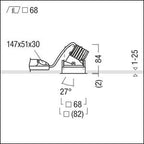 Zumtobel PANOS INF Q68V 10W LED940 LDO FL-BK TL LED Decken-EBleuchte 9 60816939