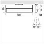 Zumtobel SUP2 M WW LED600-940 LDO 3CD WH LED-Wandfluter 60715014