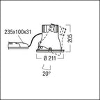 Zumtobel CAR EVO L LED7300-940 SWI FL WH LED-Decken-Einbauleuchte 60817749