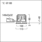 Zumtobel PANOS INF R100L 15W LED930 LDO FL-WH WH LED Decken-EBleuchte 60816779
