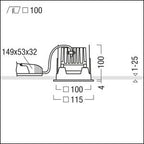 Zumtobel PANOS INF Q100L 15W LED940 LDO SP-WH WH LED Decken-EBleuchte 60816826