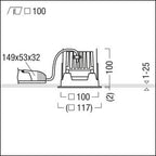 Zumtobel PANOS INF Q100L 15W LED930 LDO FL-WH TL LED Decken-EBleuchte 60816821