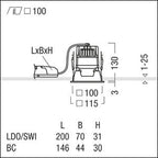 Zumtobel PANOS EVO Q100H 9W LED830 SWI SM WH LED Einbauleuchte 60815203