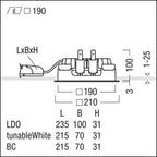 Zumtobel P-INF Q190L LED2500-940 LDO AL WH LED Decken-Einbauleuchte 60818271