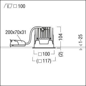 Zumtobel PANOS INF Q100V 22W LED940 LDO FL-GD TL LED Decken-EBleuchte 60817258