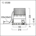 Zumtobel PANOS INF R200 85W LED940 LDO SP-FAL WH LED Decken-EBleuchte 60816725