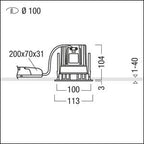 Zumtobel PANOS INF R100V 22W LED940 LDO FL-GD WH LED Decken-EBleuchte 60817249