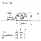 Zumtobel P-INF Q140H LED1000-930 LDO FAL TL LED Decken-Einbauleuchte 60818194