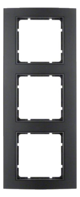 Berker 10133005 Rahmen 3fach B.3 Alu schwarz/anthrazit