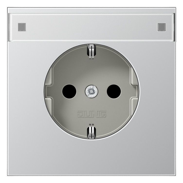 Jung AL1520KINA SCHUKO Steckdose Schriftf. erh.Ber.schutz LS Aluminium