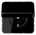 Jung CD1520BFKIKLSW SCHUKO-Steckdose m.Klappdeckel KI schwarz