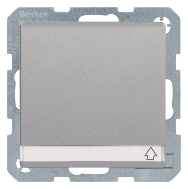 Berker 47526084 Steckdose SCHUKO+Klappd. B-feld+erh.BS Q.1/Q.3 alu samt lackiert