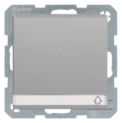 Berker 47526084 Steckdose SCHUKO+Klappd. B-feld+erh.BS Q.1/Q.3 alu samt lackiert