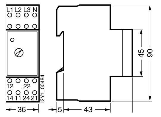 Siemens 5TT3195 Spannungsrelais AC230/ 400V 2W 0,9/1,3 asym.Überwachung