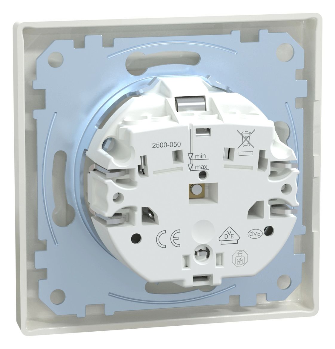 Mert MEG 2301-1419 SCHUKO-Steckdose StK volle Platte polarweiß glänz. M-SMART