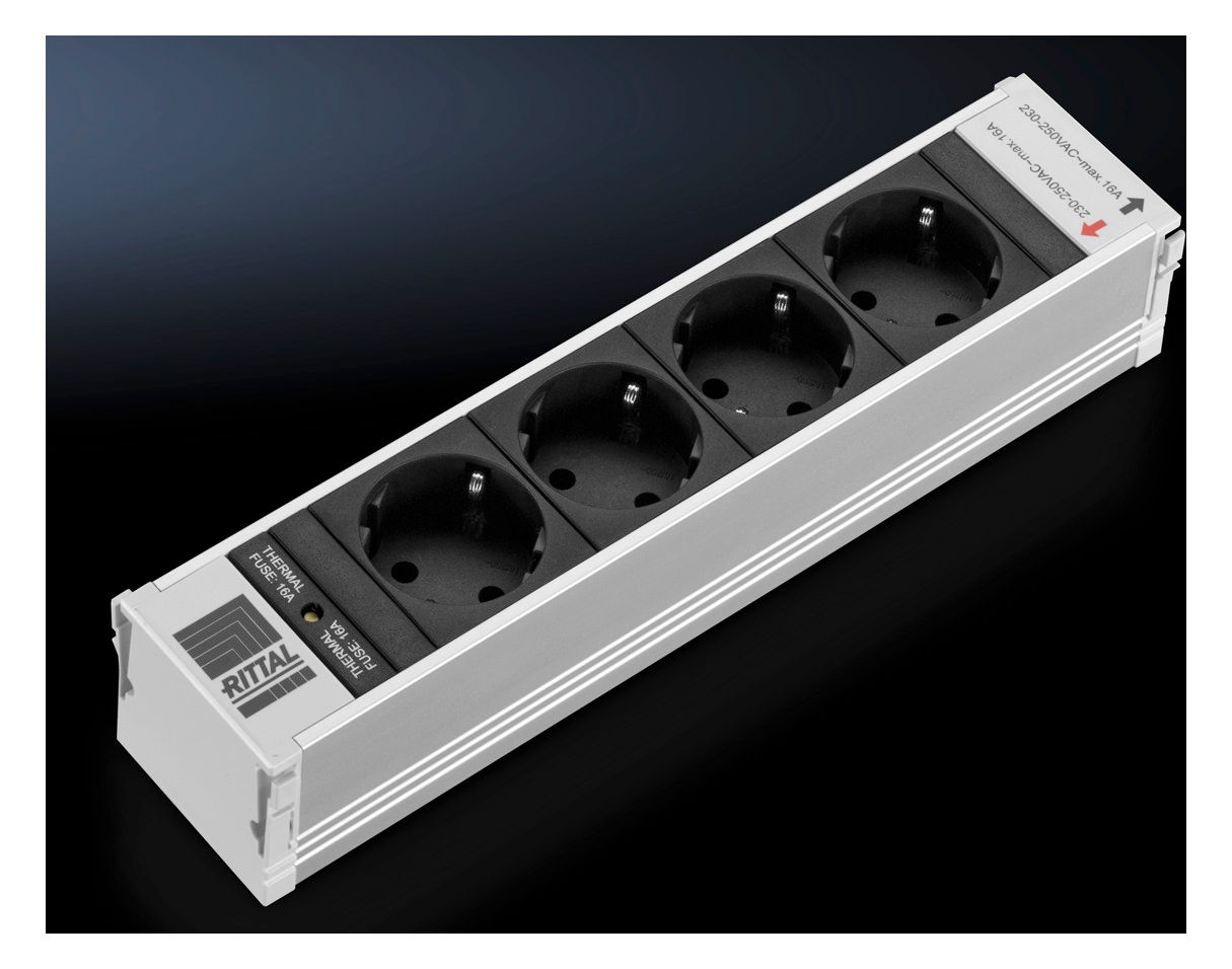 Rittal DK 7856090 PSM 4fach Schuko Einsteckmodul m.Sicherung nicht schaltb.
