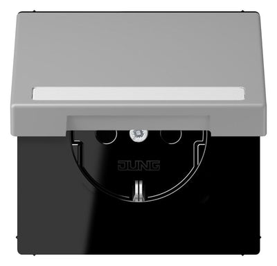Jung LC1520BFNAKL204 SCHUKO-Steckd.KI m. Klappdeckel m.S