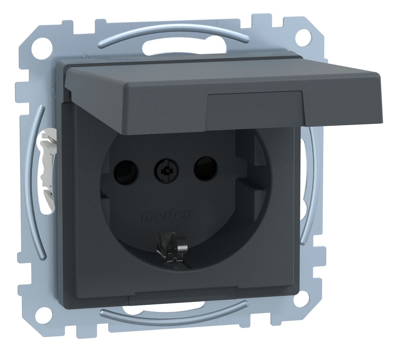 Mert MEG 2314-0414 SCHUKO-Steckdose BRS Klappd. IP44 StK anthrazit System M