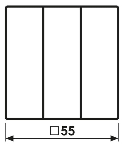 Jung A593BFAL Wippe f.3fach Schalter aluminium