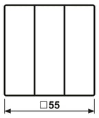Jung A593BFANM Wippe f.3fach Schalter anthrazit matt