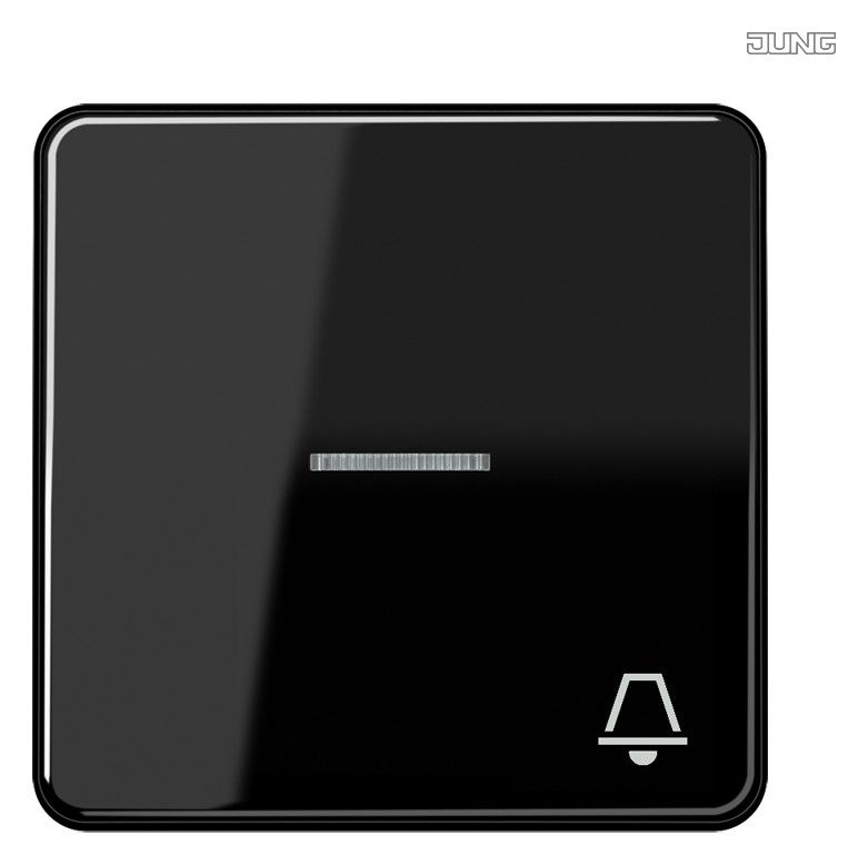 Jung CD590KO5KSW Wippe Symbol Klingel m.Lichtleiter schwarz