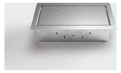 Bodensteckdose 3303E 3x Schuko, Edelstahl gebürstet 3303E-1-1