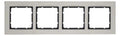 Berker 10243606 Rahmen 4fach waagerecht B.7 Edelstahl/anthrazit
