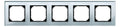 Mert 489560 M-PLAN-Echtglasrahmen 5f Diamantsilber