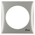 Berker 918272568 Rahmen 1fach m.Aufdruck IP44 Integro Flow chrom matt lackiert