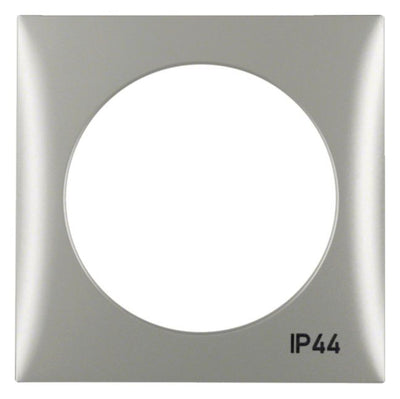 Berker 918272568 Rahmen 1fach m.Aufdruck IP44 Integro Flow chrom matt lackiert