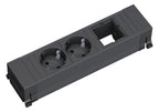 Bachmann 916.060 Power Frame 2xSchuko 1xABD Kunststoffprofil schwarz