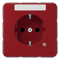 Jung CD1520BFNAKORT SCHUKO-Steckdose m.Schriftfeld u.Funktionsanzeige rot