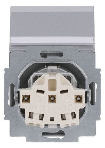 BJ 20 EUKNB-83 SCHUKO Steckdosen-Einsatz alusilber future linear