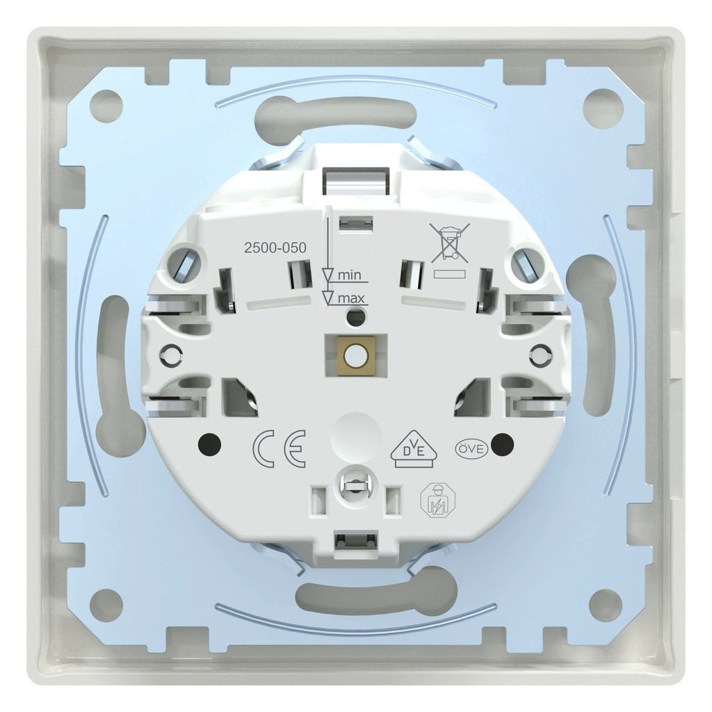 Mert MEG 2301-1419 SCHUKO-Steckdose StK volle Platte polarweiß glänz. M-SMART