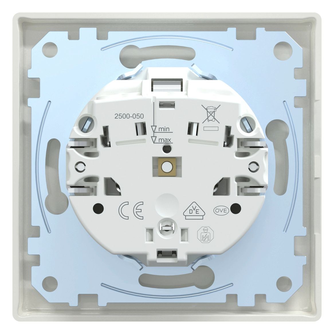 Mert MEG 2301-1419 SCHUKO-Steckdose StK volle Platte polarweiß glänz. M-SMART