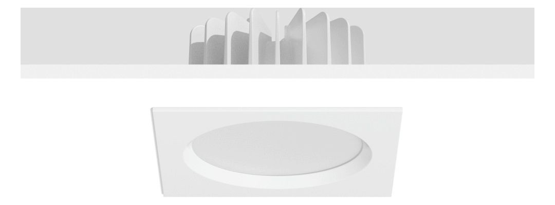 RZB 901438.002 Einbaudownlight LED 25,7W-3000K 170x170x93,107° 1550lm