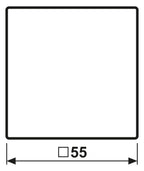 Jung A590NAGL Wippe transparent Beschriftungsfläche 50x50mm Serie A/AS