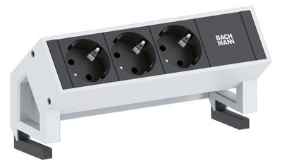 Bachmann 902.2048 DESK2 3xSchuko Strom 0,2m GST18 RAL9010
