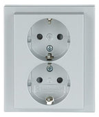 BJ 202 EUJB-83 SCHUKO® Doppelsteckdose volle Abdeckung EBS
