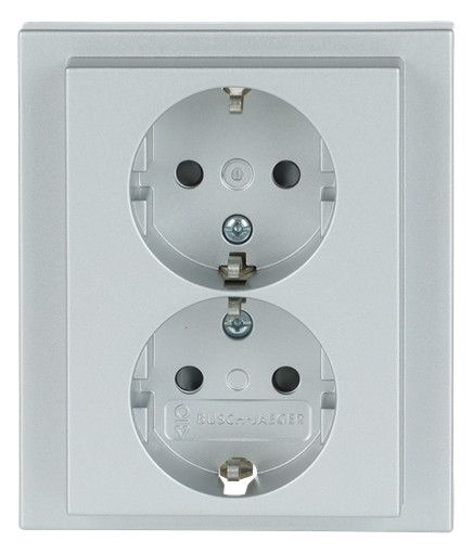 BJ 202 EUJB-83 SCHUKO® Doppelsteckdose volle Abdeckung EBS