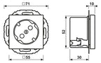 Jung A520-45KIAL SCHUKO Steckdose 45° erh.Berührungsschutz Serie A aluminium