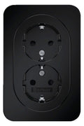 Berker 47592045 Doppelsteckdose SCHUKO Abdeckpl.erh.BS Berker R.1 schwarz