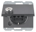 Berker 41637006 SCHUKO Steckdose m.Schraub-Liftklemmen Klappd.Schloss