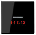 Jung A590BFHSW Wippe Heizung Notschalter m.Lichtleiter bruchs. Serie A schwarz