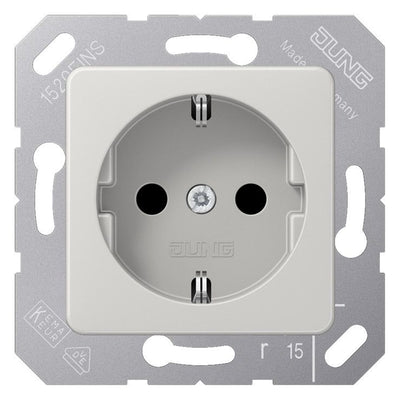 Jung CD5120BFLG SCHUKO Steckdose f.Klappdeckel bruchsicher lichtgrau