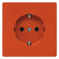 Siemens 5UB1837 DELTA style rot SCHUKO Steckdose 10/16A 250V m.erh.Ber.