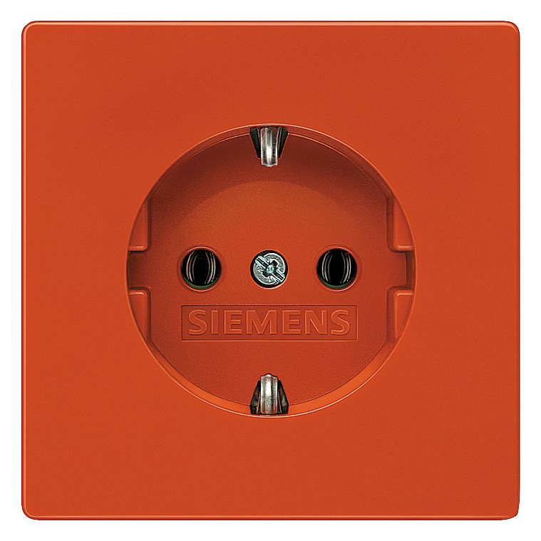 Siemens 5UB1837 DELTA style rot SCHUKO Steckdose 10/16A 250V m.erh.Ber.