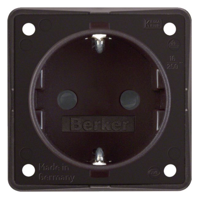 Berker 947792501 Steckdose SCHUKO m.erh.BS Integro braun matt