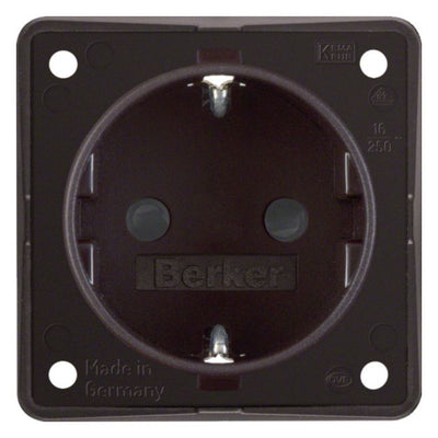 Berker 947792501 Steckdose SCHUKO m.erh.BS Integro braun matt